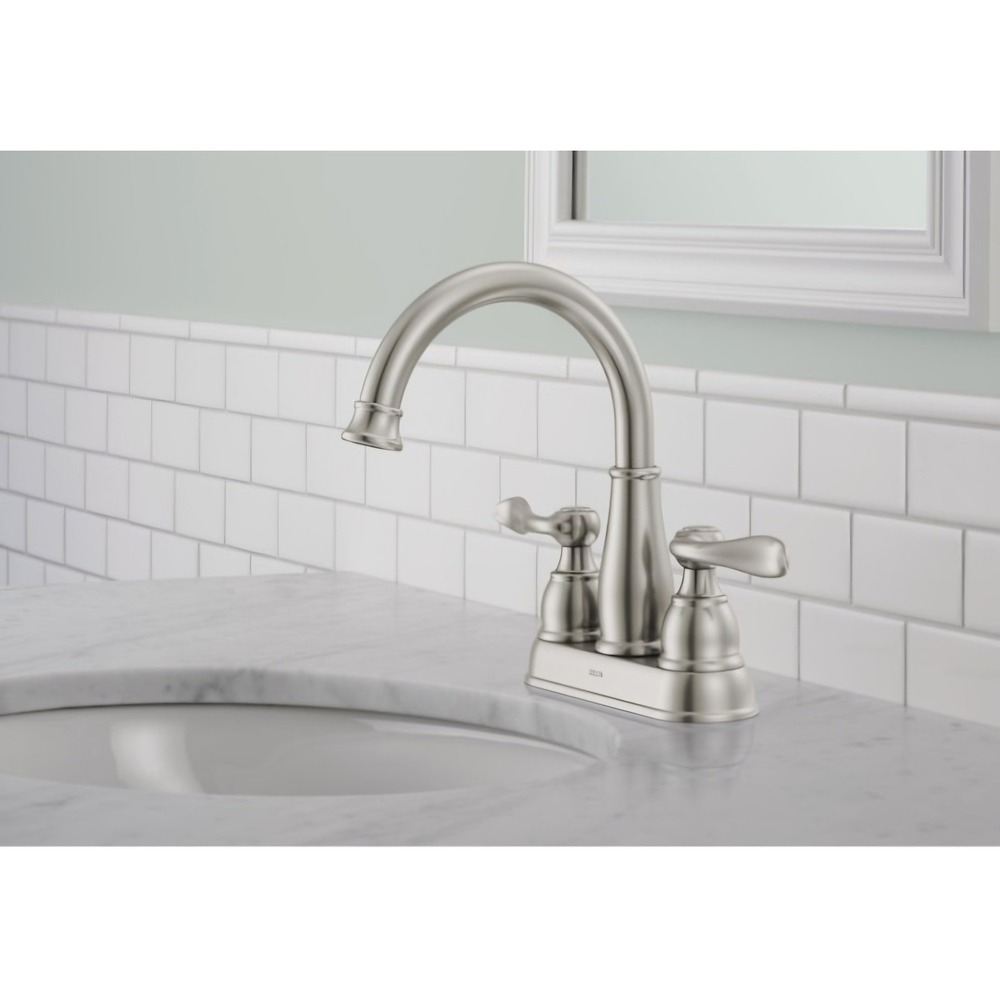 Delta Windemere 35896LF-BN Widespread Bathroom Faucet Brushed Nickel NEW